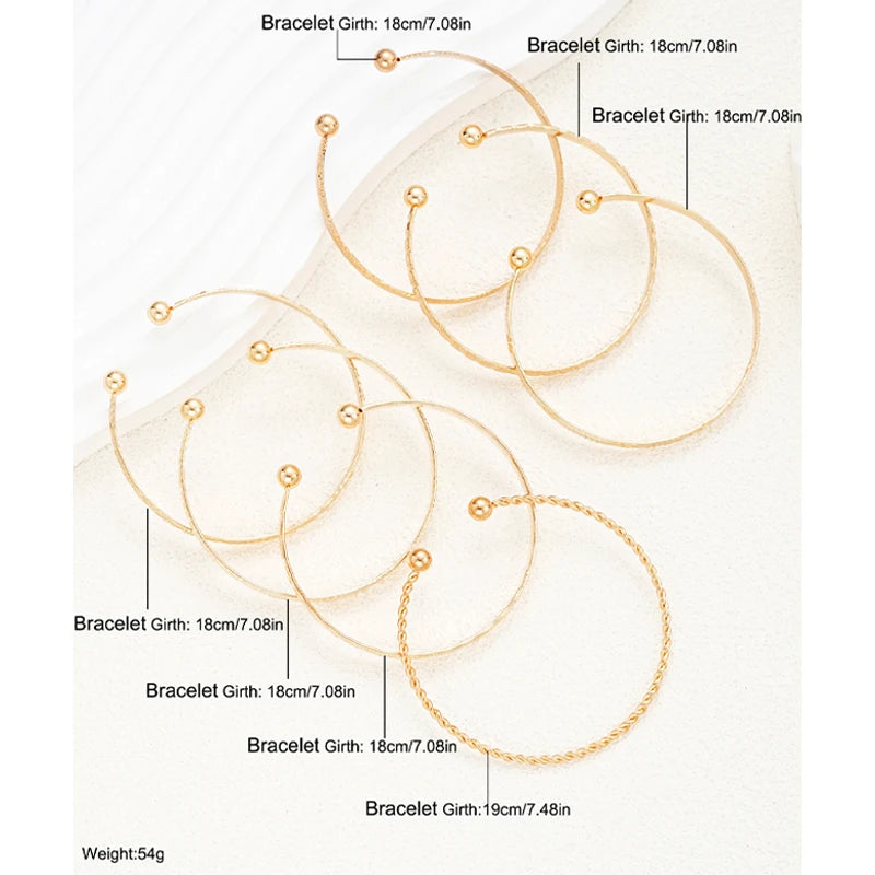 7 Pcs/Set Golden Punk Set