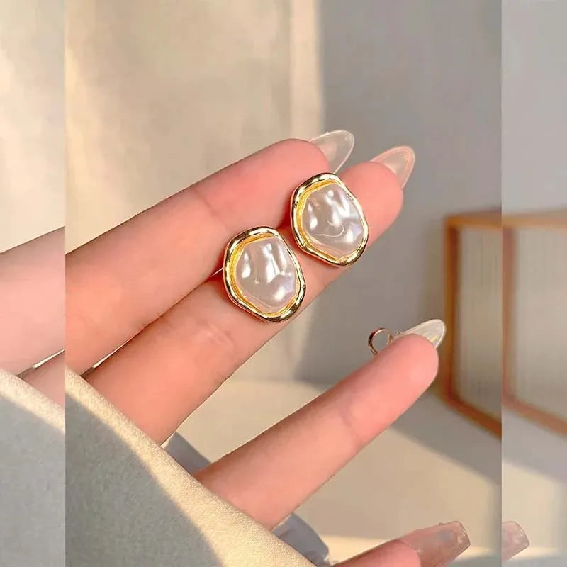 Orbit Pearl Hoops Earrings