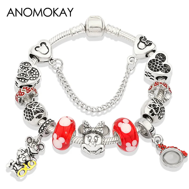 Crystal Minnie Love Bracelet