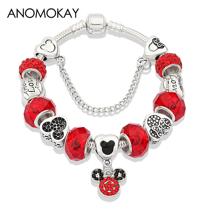 Crystal Minnie Love Bracelet