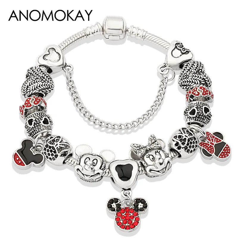 Crystal Minnie Love Bracelet