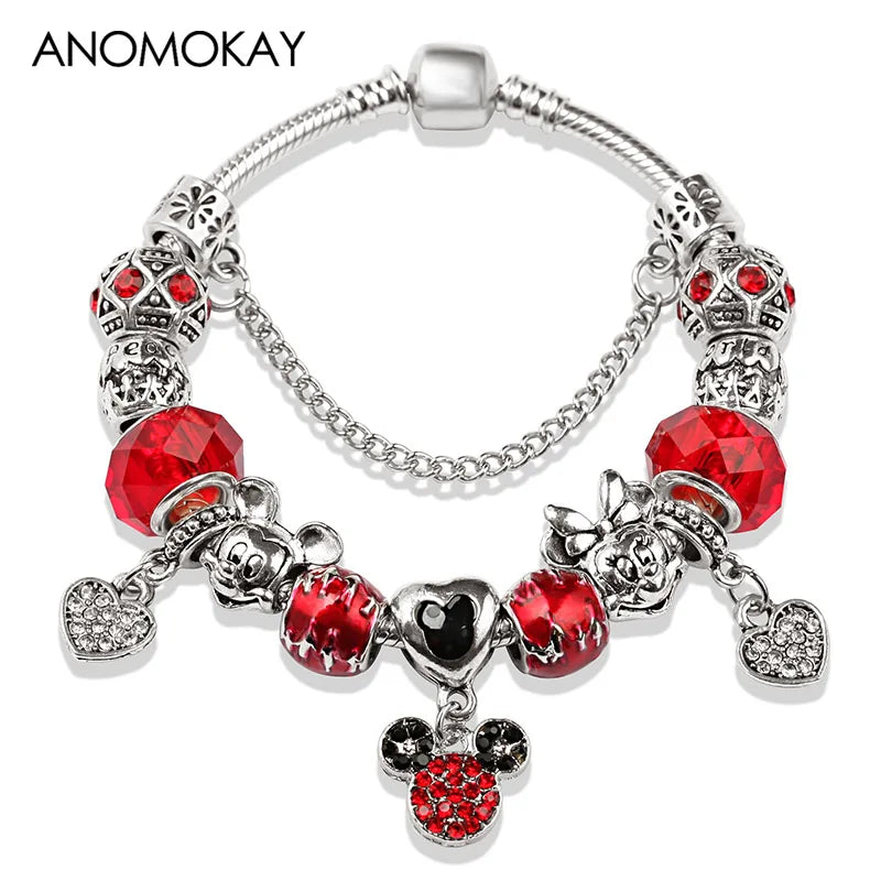 Crystal Minnie Love Bracelet