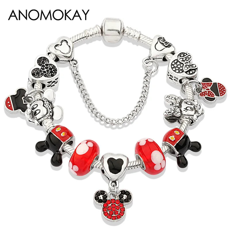 Crystal Minnie Love Bracelet
