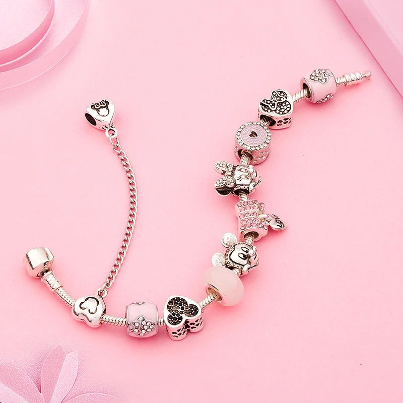 Crystal Minnie Love Bracelet