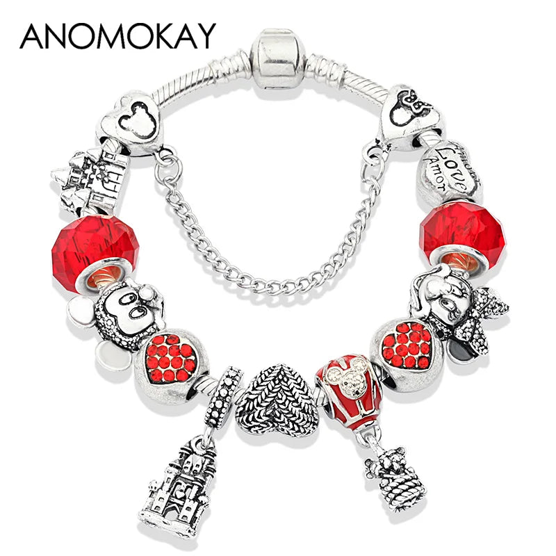 Crystal Minnie Love Bracelet