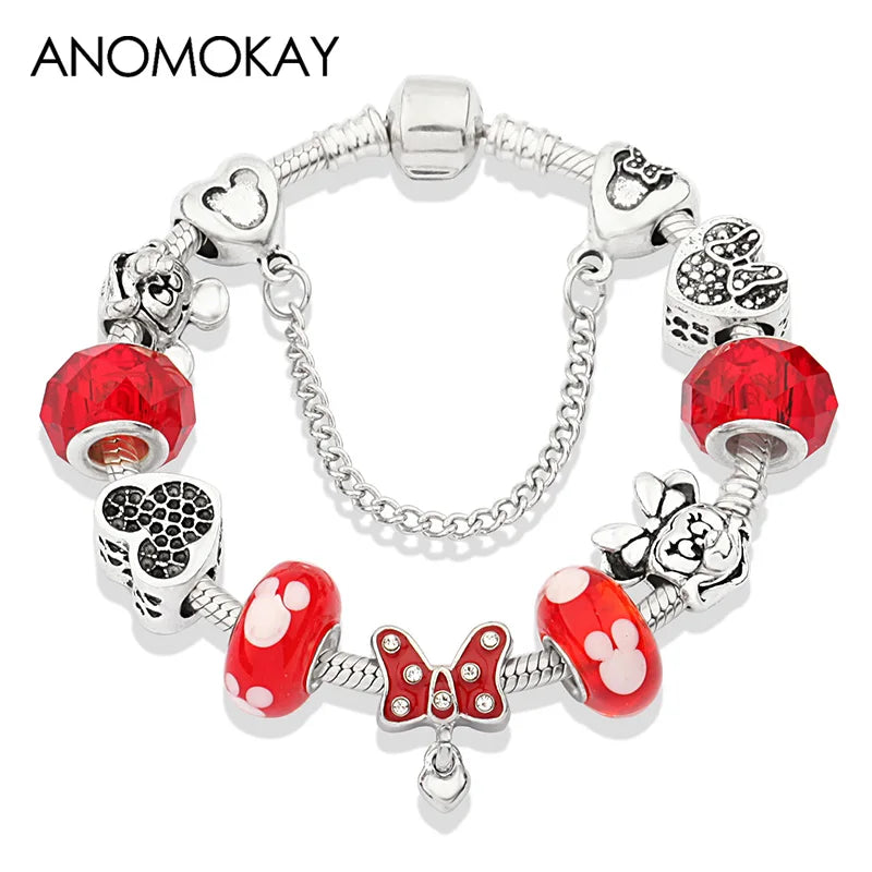 Crystal Minnie Love Bracelet