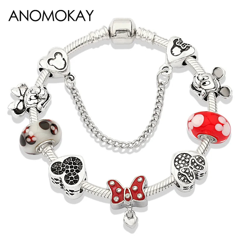 Crystal Minnie Love Bracelet