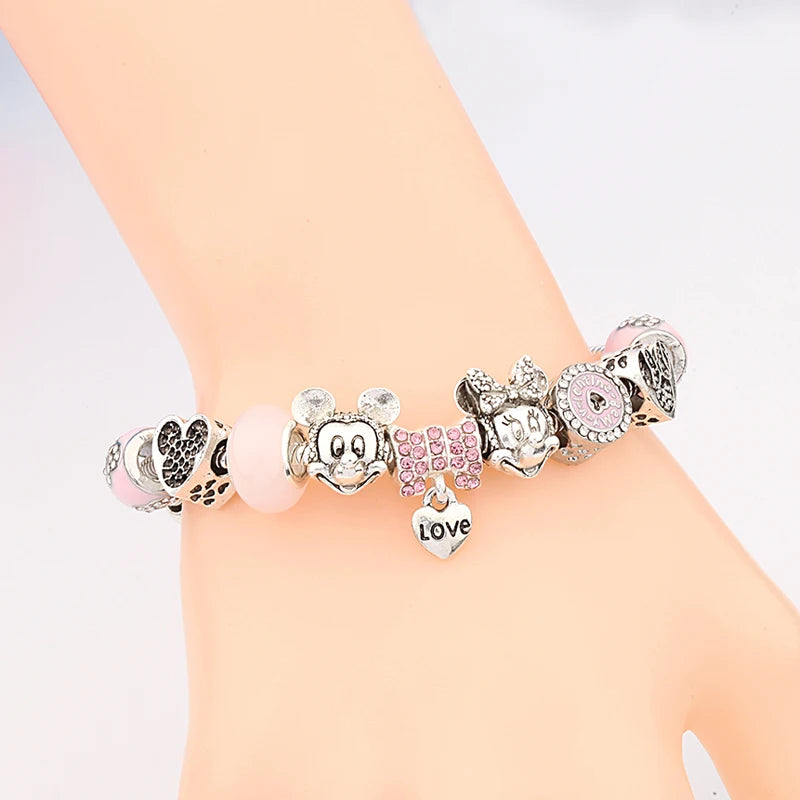 Crystal Minnie Love Bracelet