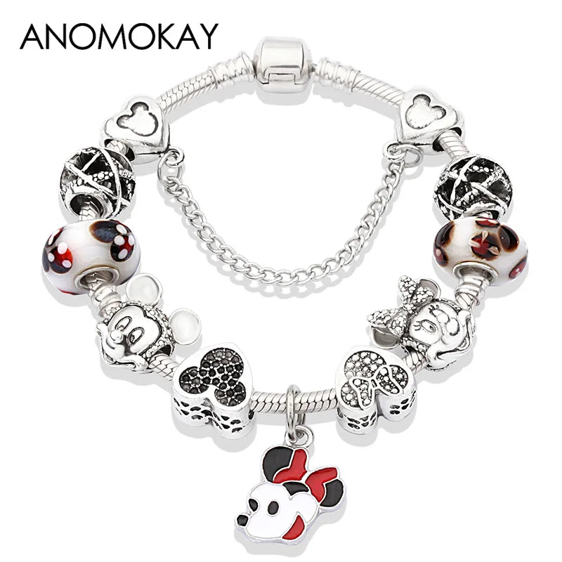 Crystal Minnie Love Bracelet