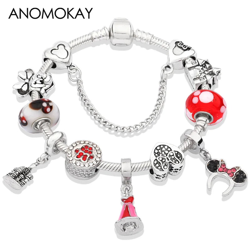 Crystal Minnie Love Bracelet