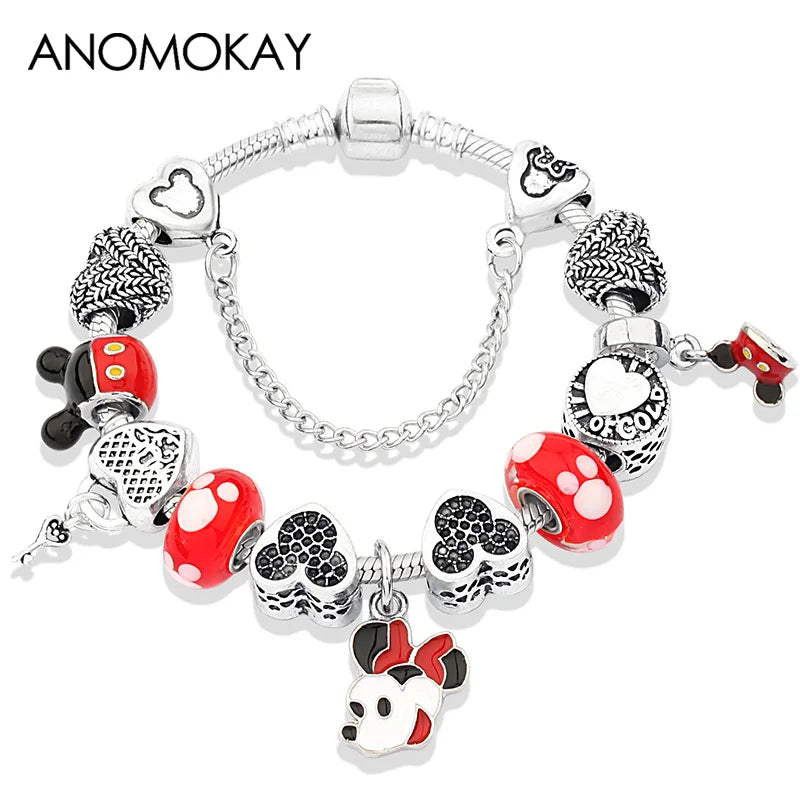 Crystal Minnie Love Bracelet