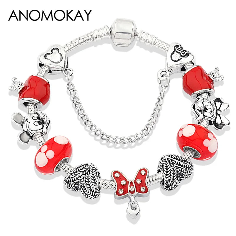 Crystal Minnie Love Bracelet