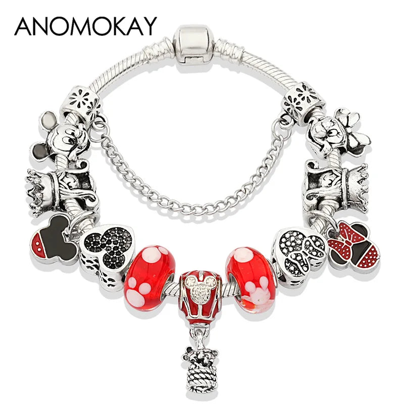 Crystal Minnie Love Bracelet