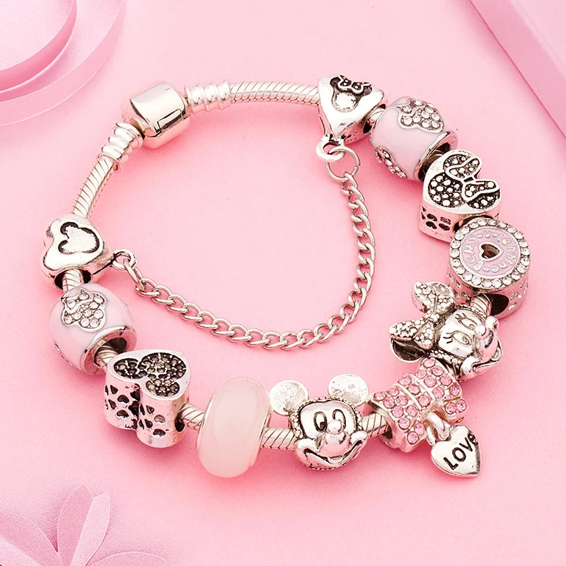Crystal Minnie Love Bracelet