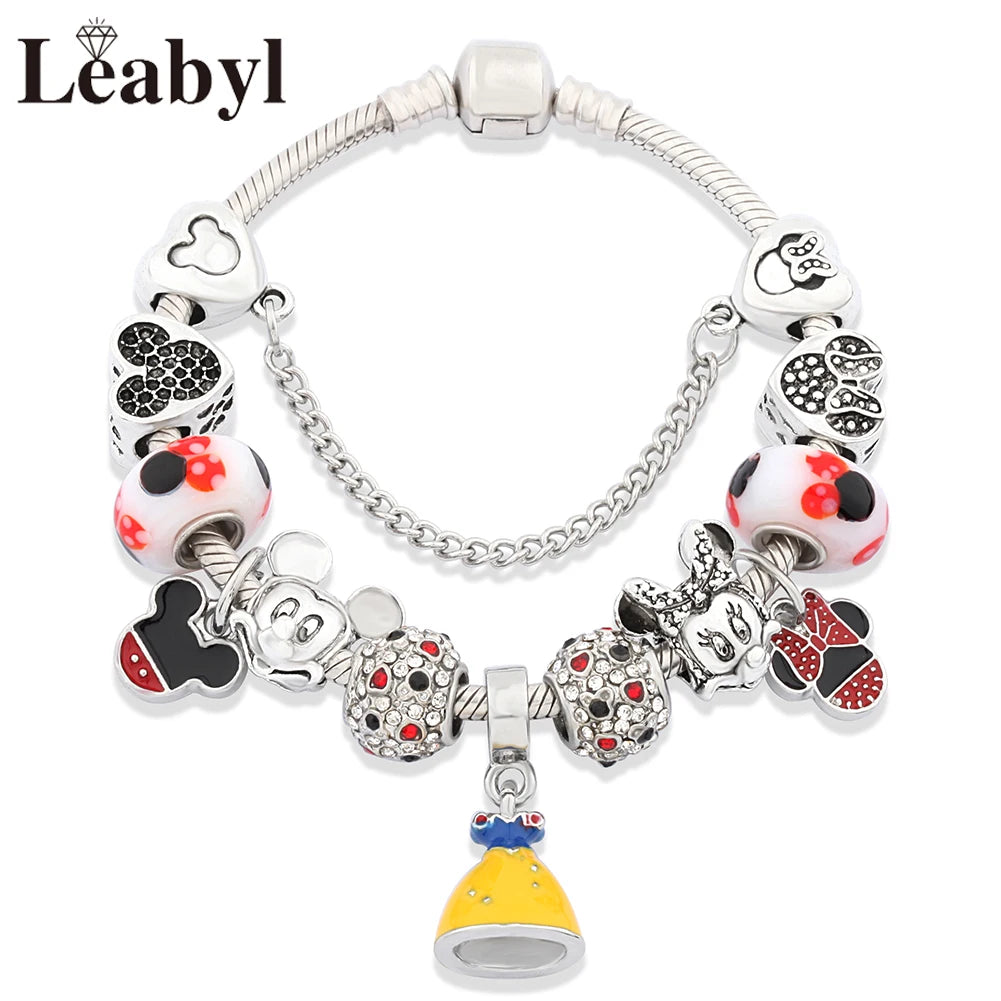 Crystal Minnie Love Bracelet