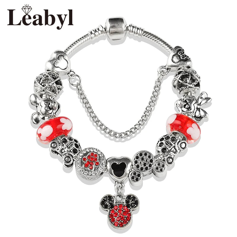 Crystal Minnie Love Bracelet