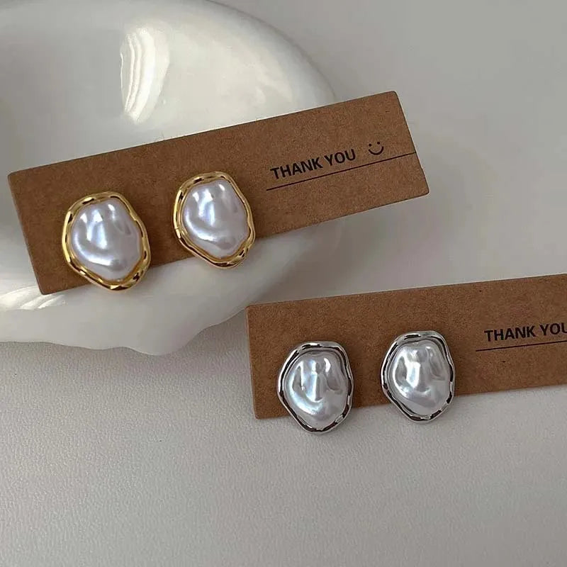 Orbit Pearl Hoops Earrings