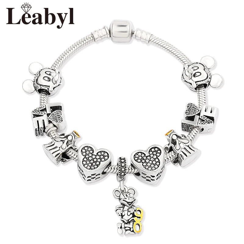 Crystal Minnie Love Bracelet