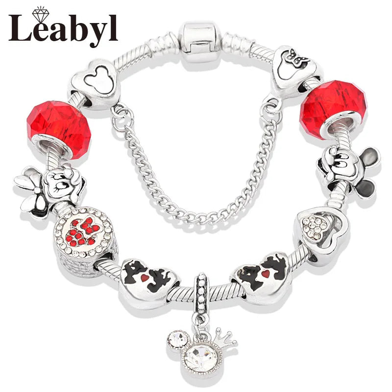 Crystal Minnie Love Bracelet