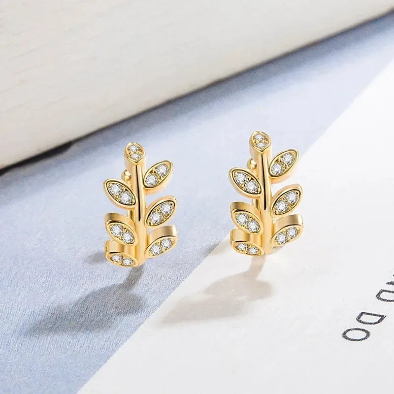 Shimmer Leaf Earrings