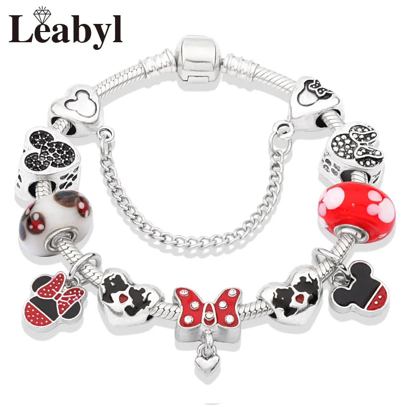 Crystal Minnie Love Bracelet