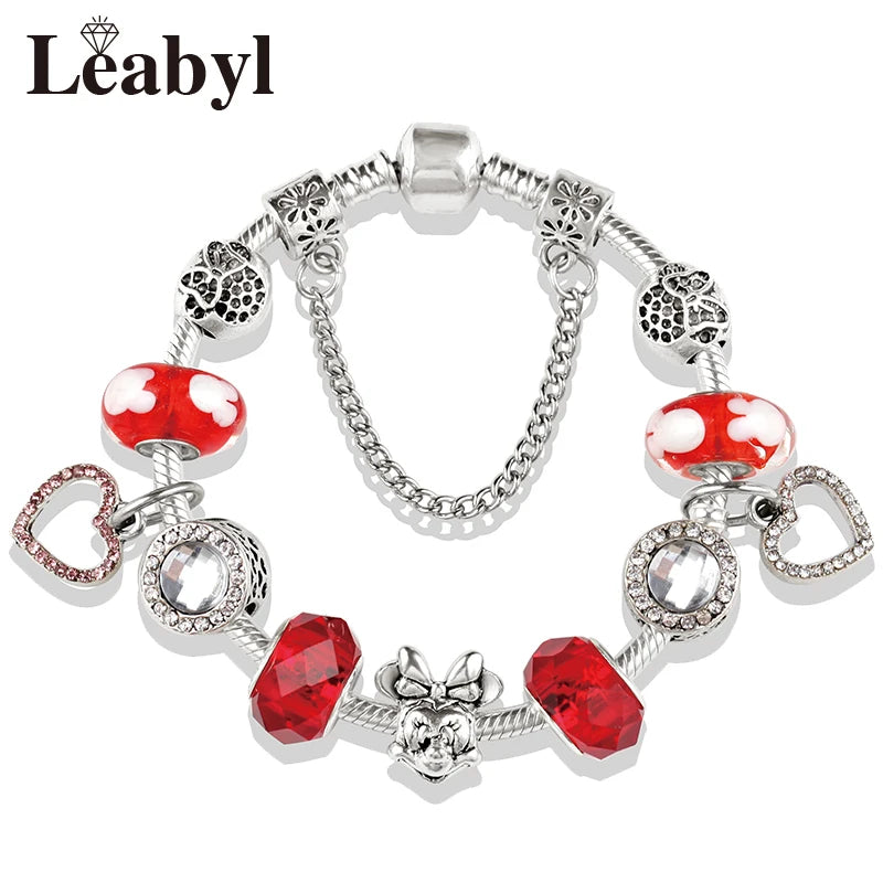 Crystal Minnie Love Bracelet