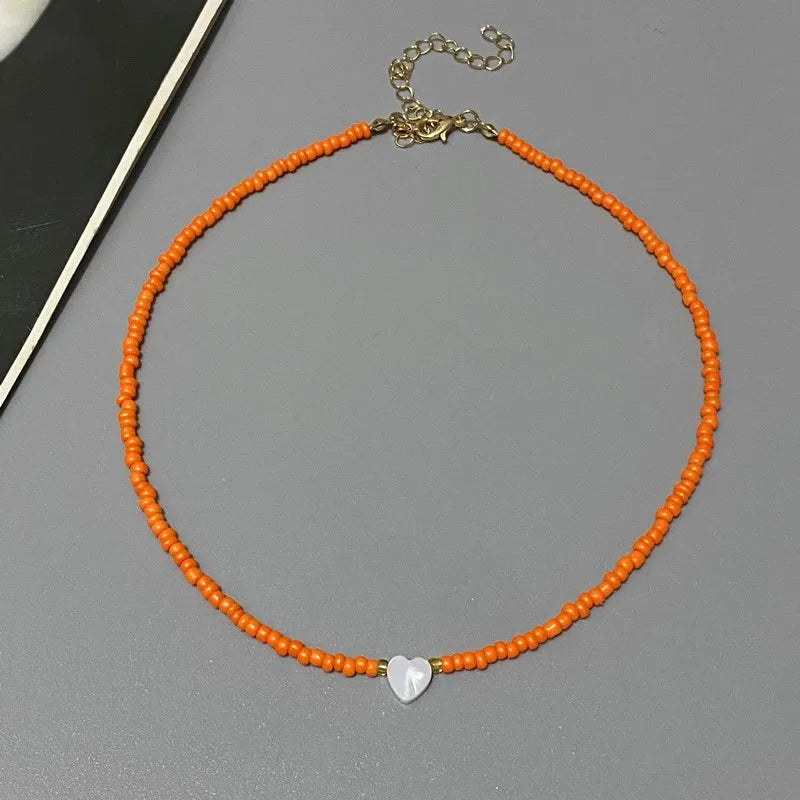 Coral Heart Necklace