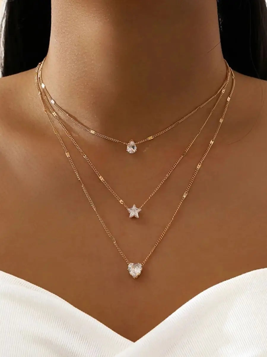 Stars and Hearts Glow Necklace