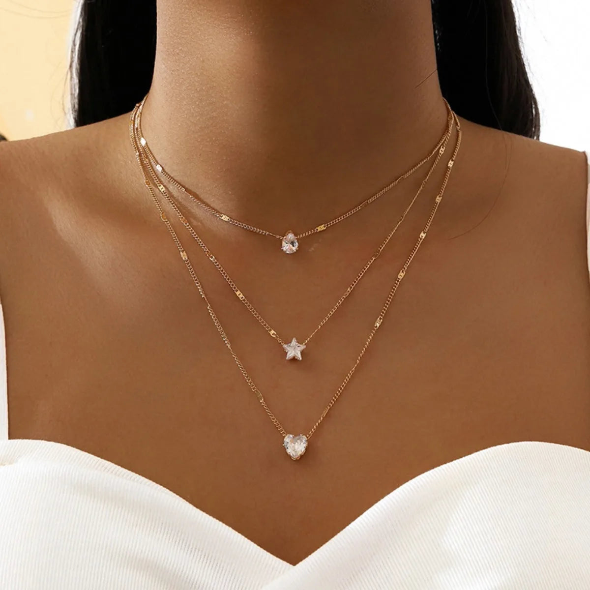 Stars and Hearts Glow Necklace