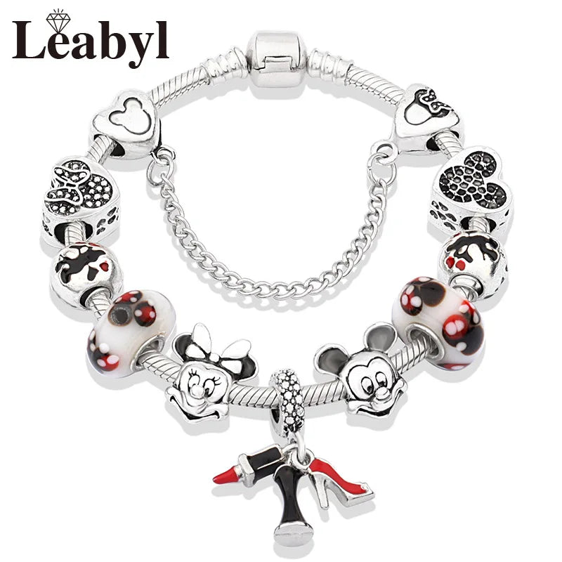 Crystal Minnie Love Bracelet
