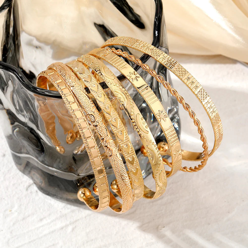 7 Pcs/Set Golden Punk Set