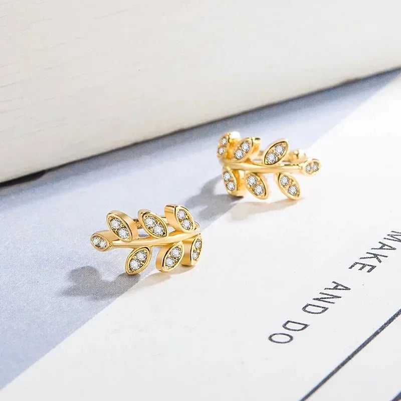 Shimmer Leaf Earrings