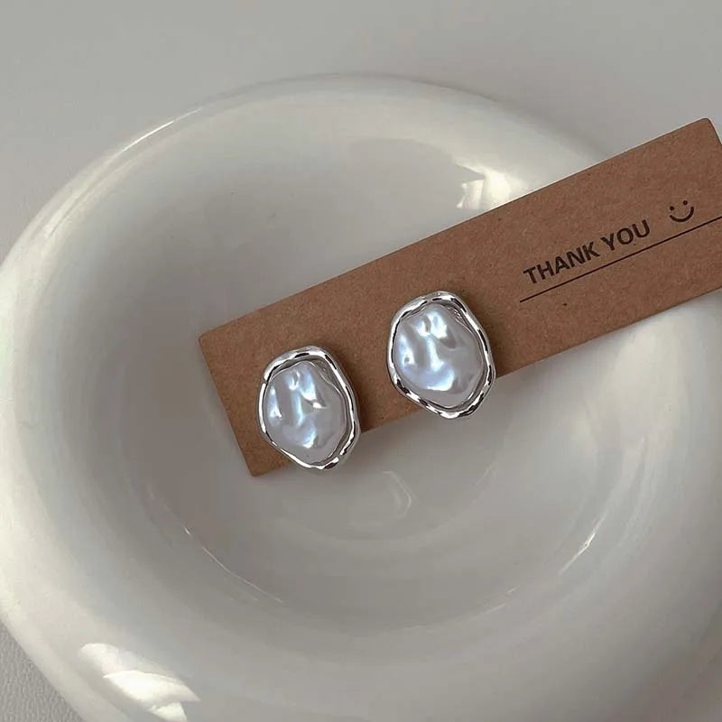 Orbit Pearl Hoops Earrings