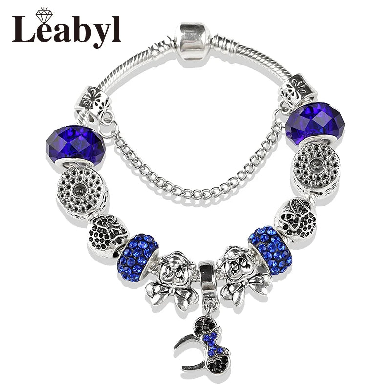 Crystal Minnie Love Bracelet