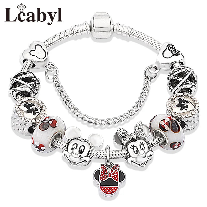 Crystal Minnie Love Bracelet