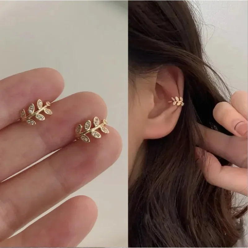 Shimmer Leaf Earrings