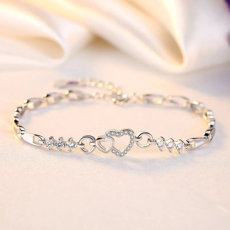 Silver Charm Love Bracelet