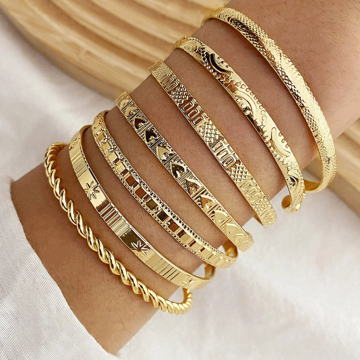 7 Pcs/Set Golden Punk Set