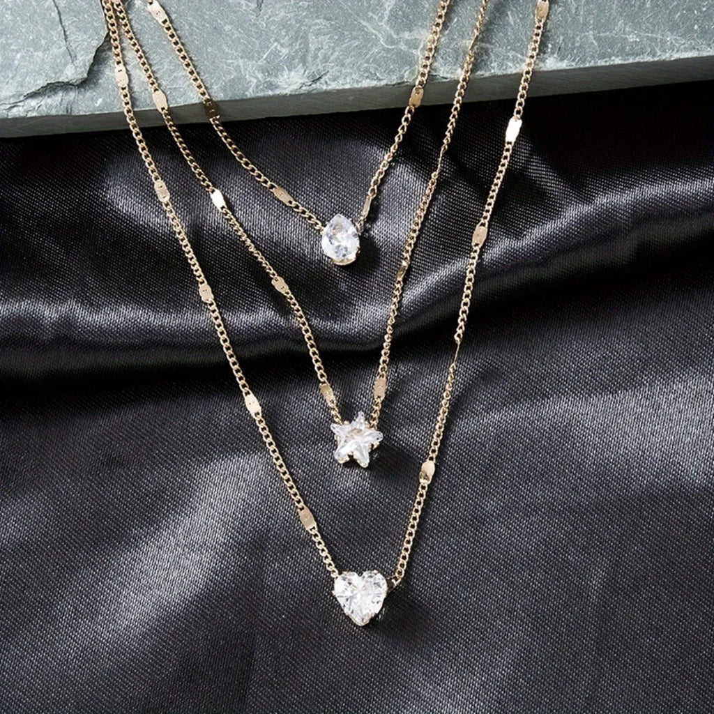 Stars and Hearts Glow Necklace