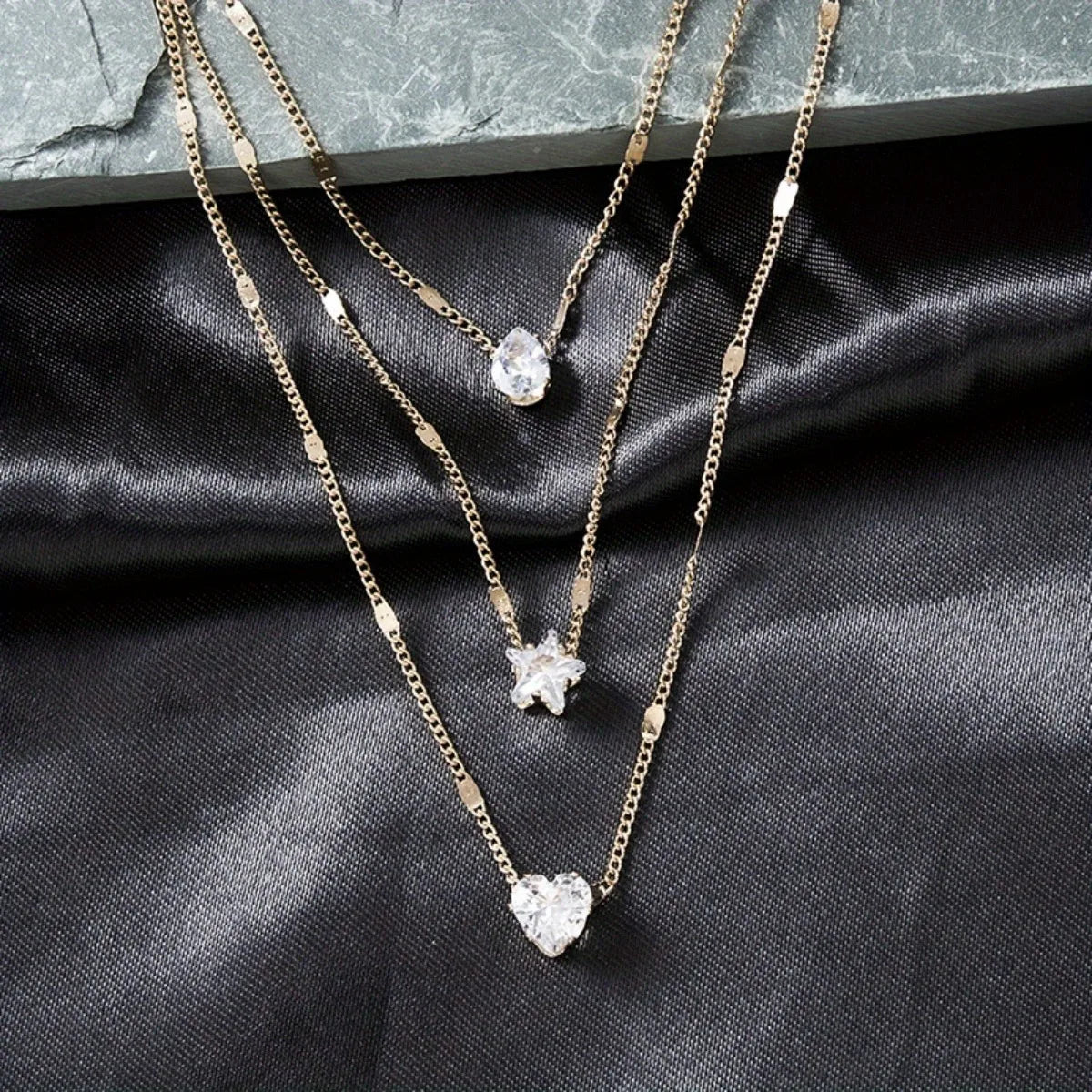 Stars and Hearts Glow Necklace