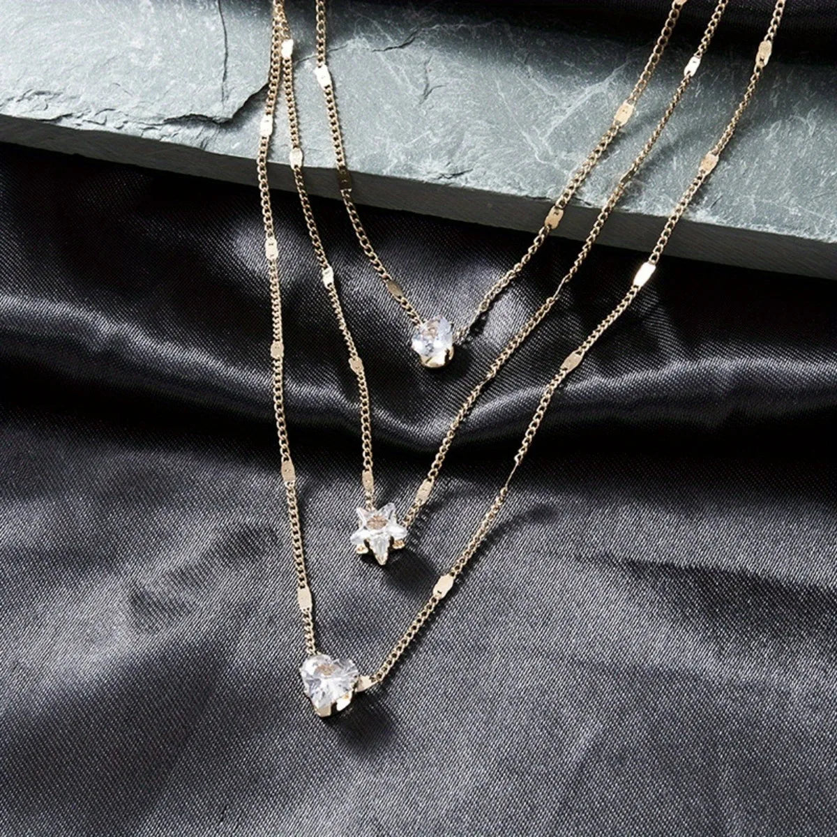 Stars and Hearts Glow Necklace