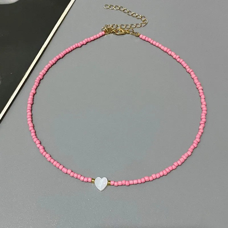 Coral Heart Necklace