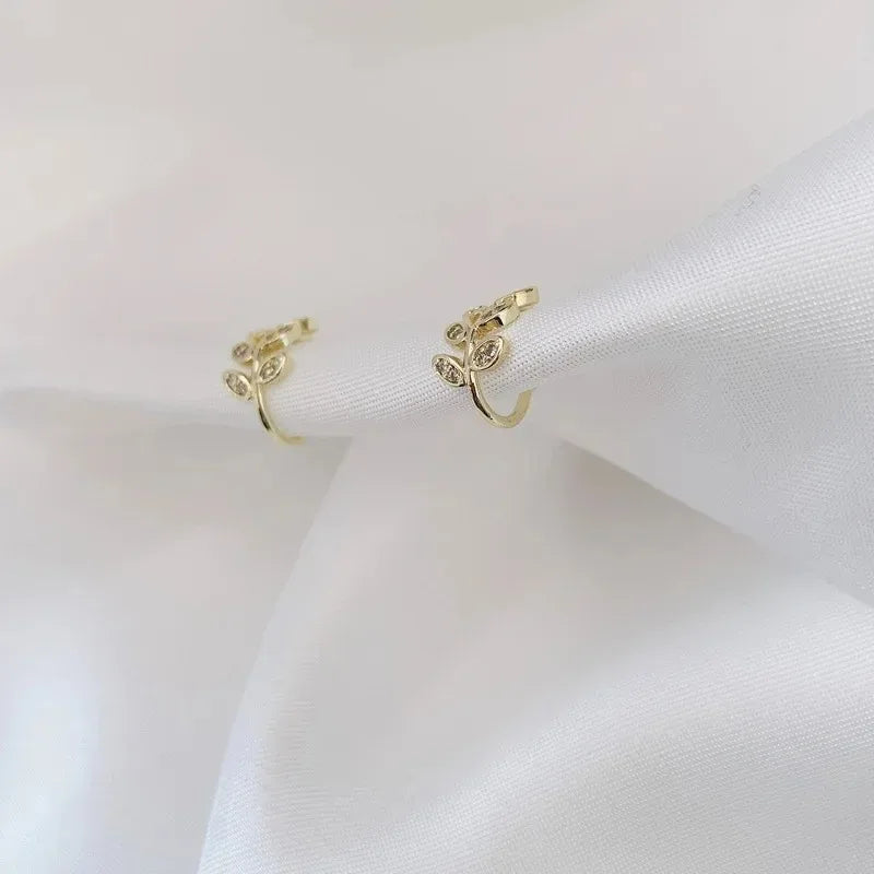 Shimmer Leaf Earrings
