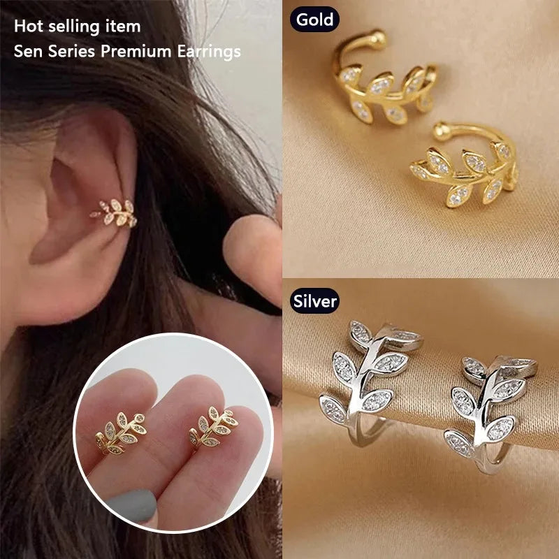 Shimmer Leaf Earrings