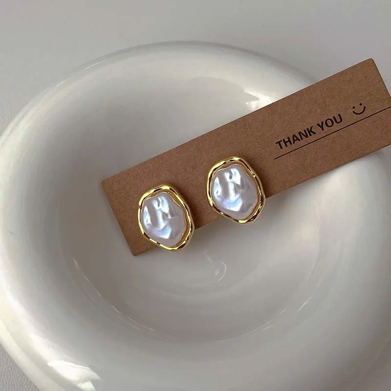 Orbit Pearl Hoops Earrings