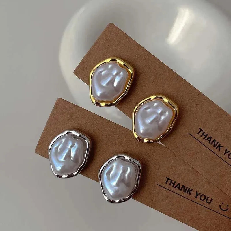 Orbit Pearl Hoops Earrings