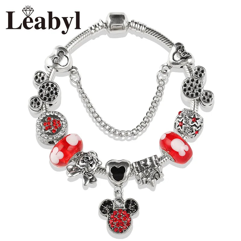 Crystal Minnie Love Bracelet
