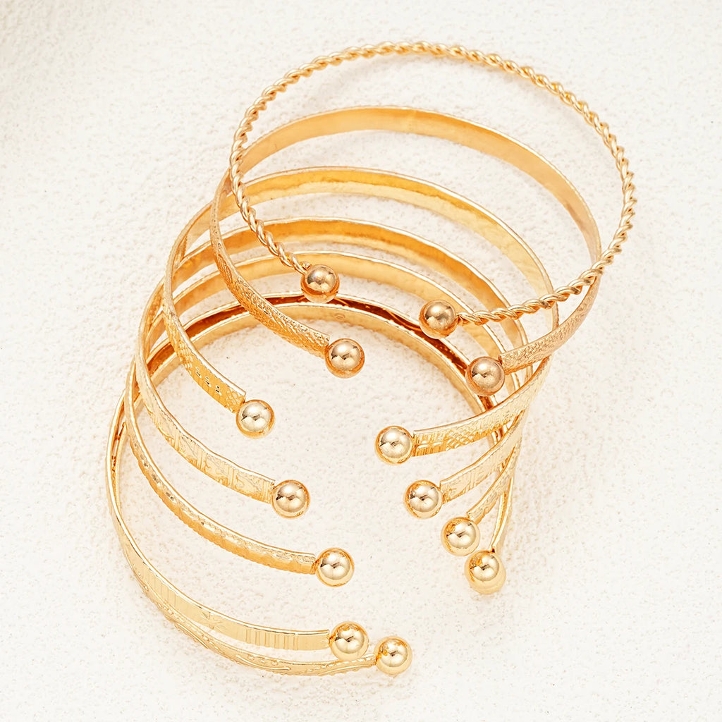 7 Pcs/Set Golden Punk Set