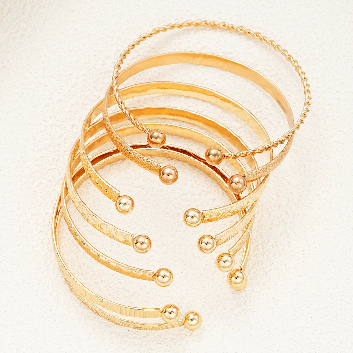 7 Pcs/Set Golden Punk Set